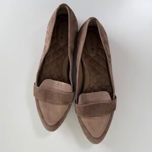 Birdies Blackbird Oak Shimmer Suede Loafer Flats Leather Womens 11 Careerwear